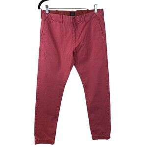 J.Crew Factory "The Driggs" Extra Slim Chino Pants Red 31x32 (Measures 32x31)